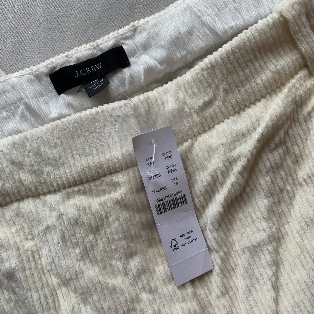 J.Crew Cream Tapered-leg Italian Corduroy Pant - Picture 4 of 5